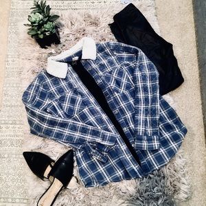 SERPA COLLAR BLUE FLANNEL